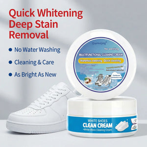White Shoe Cleaner Cream with Sponge — No-Wash Sneaker Paste - product view 6 - Shoplex