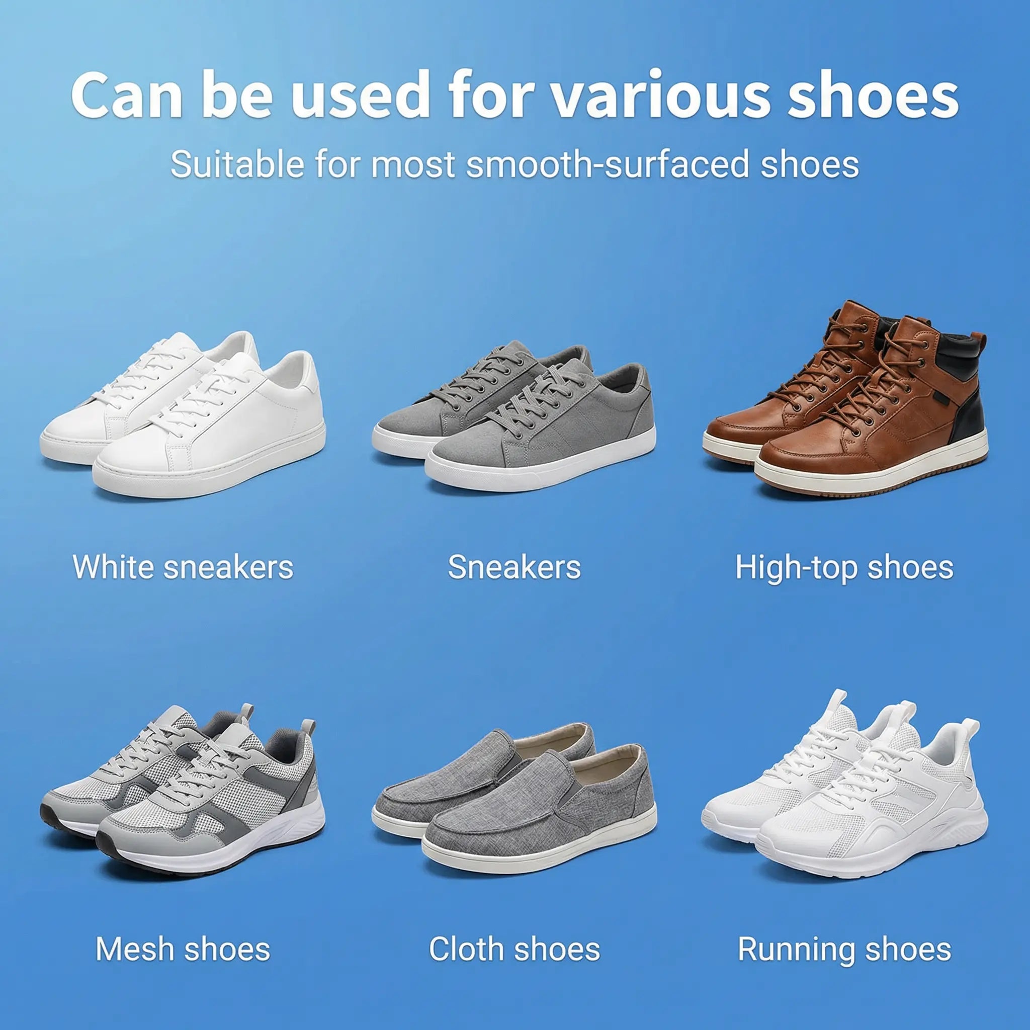White Shoe Cleaner Cream with Sponge — No-Wash Sneaker Paste - product view 3 - Shoplex