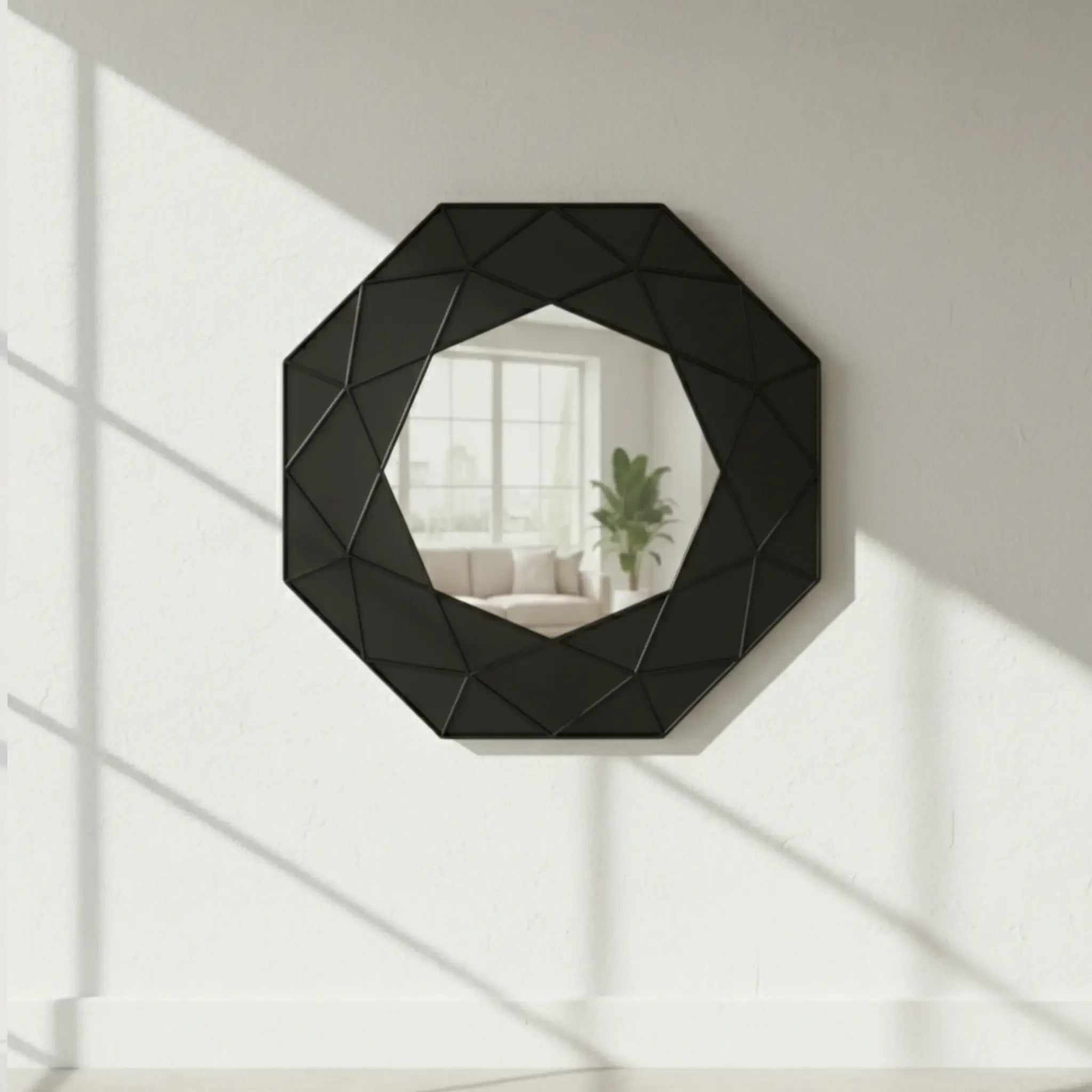 Geometric Wall Mirror – Modern Foldable Design - Shoplex