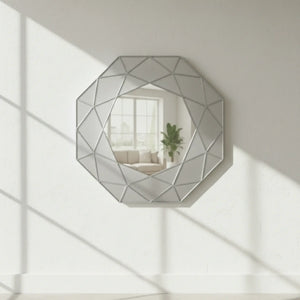 Geometric Wall Mirror – Modern Foldable Design - Shoplex