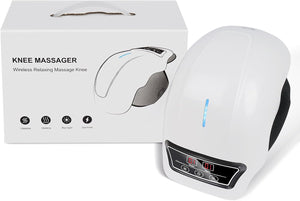 Cordless knee massager with box – heat, vibration, red light and electrode