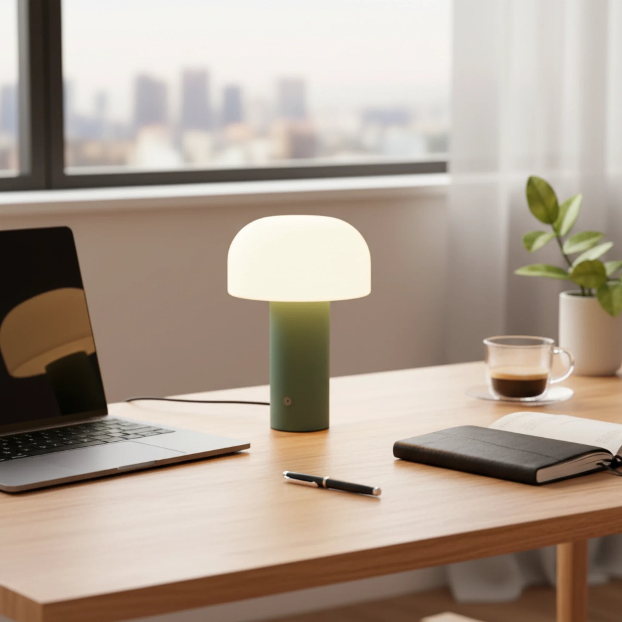 Modern Rechargeable Touch Sensor Mushroom LED Night Table Lamp