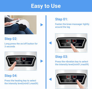 How to use the cordless knee massager in four easy steps
