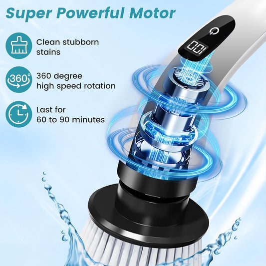 Electric Spin Scrubber with 9 Brush Heads
