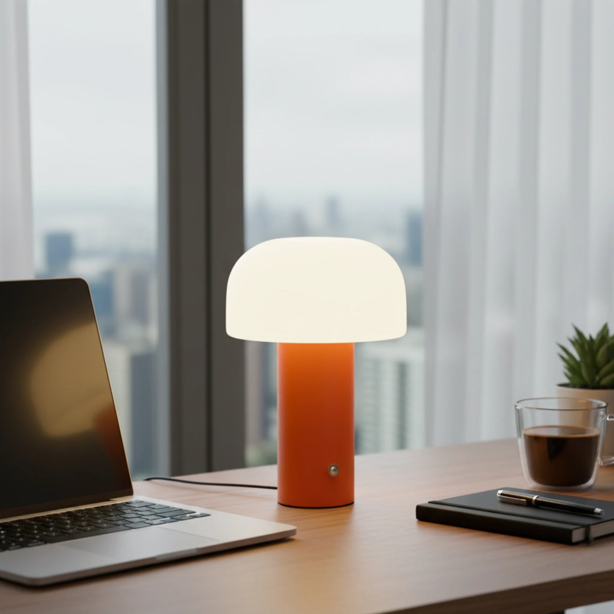 Modern Rechargeable Touch Sensor Mushroom LED Night Table Lamp