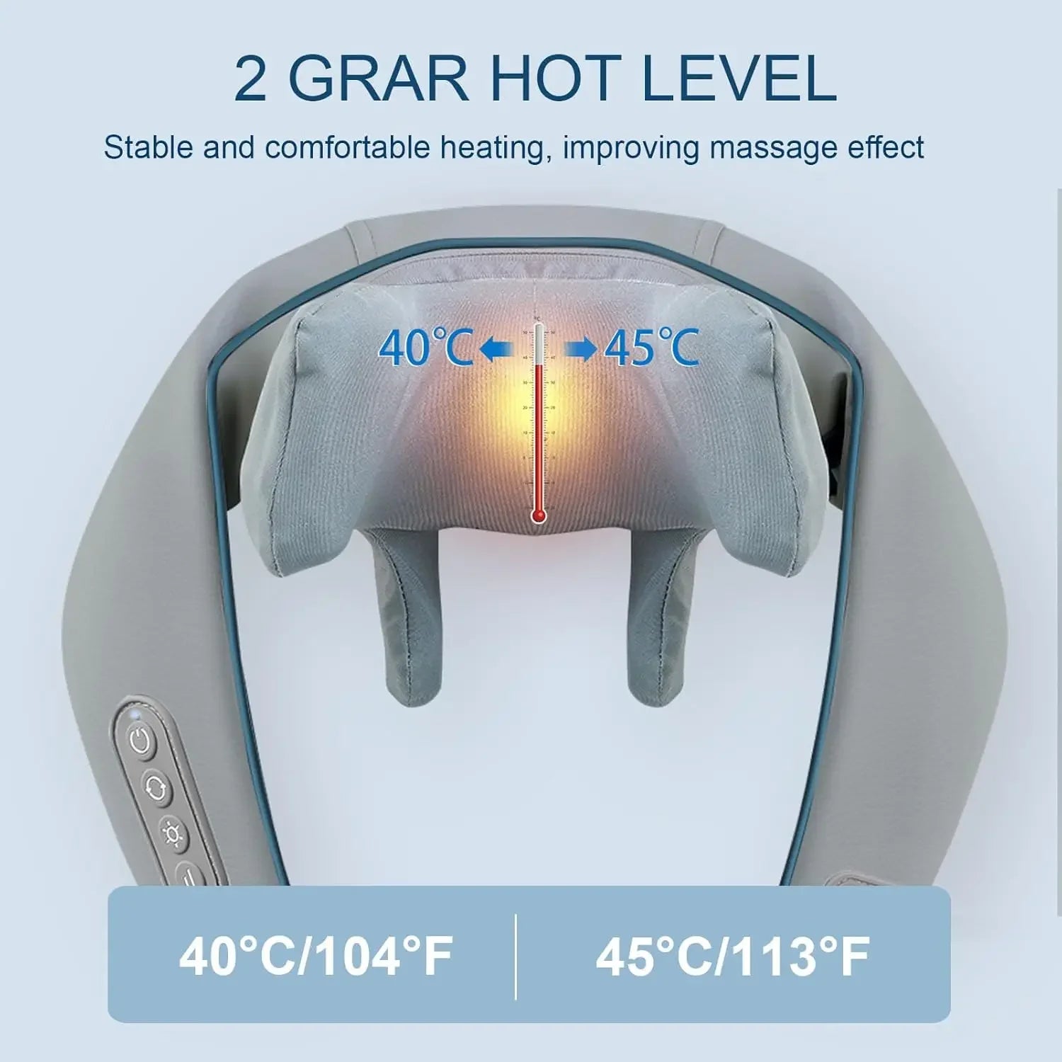 Wireless Neck and Shoulder Massager with Heating Shiatsu Kneading Therapy - Shoplex