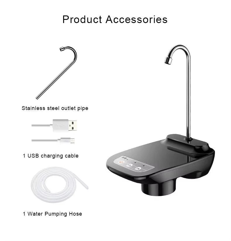 Automatic Rechargeable Water Bottle Pump Electric Portable Dispenser