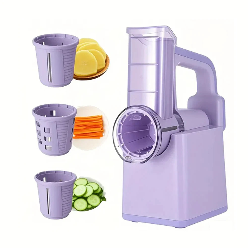 Electric Cheese Grater Portable Rotary Salad Maker Shredder - Shoplex