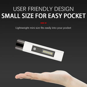 USB Rechargeable Mini LED COB Sidelight Handheld Flashlight for Emergency - Shoplex