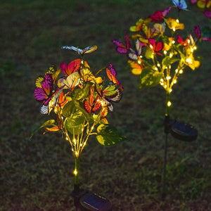 Solar LED Seven-Butterfly Garden Tree Outdoor Decorative Stake Light