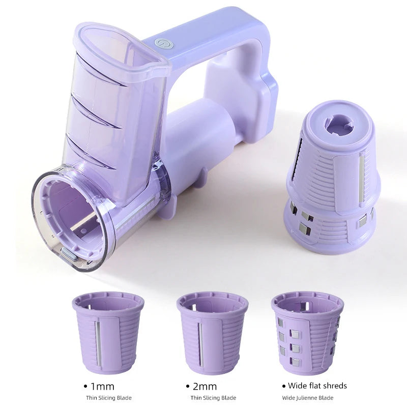 Electric Cheese Grater Portable Rotary Salad Maker Shredder - product view 4 - Shoplex