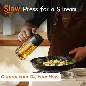 Black Glass Olive Oil Dispenser Spray Bottle 470ml Capacity - Shoplex
