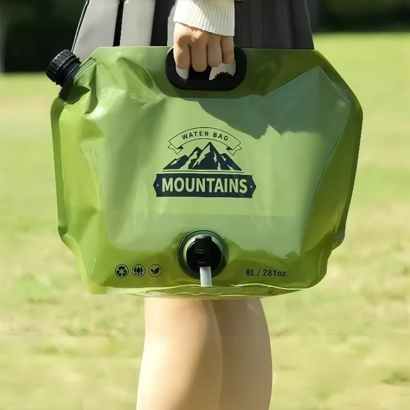 8L Foldable Portable Water Bag for Camping and Travel