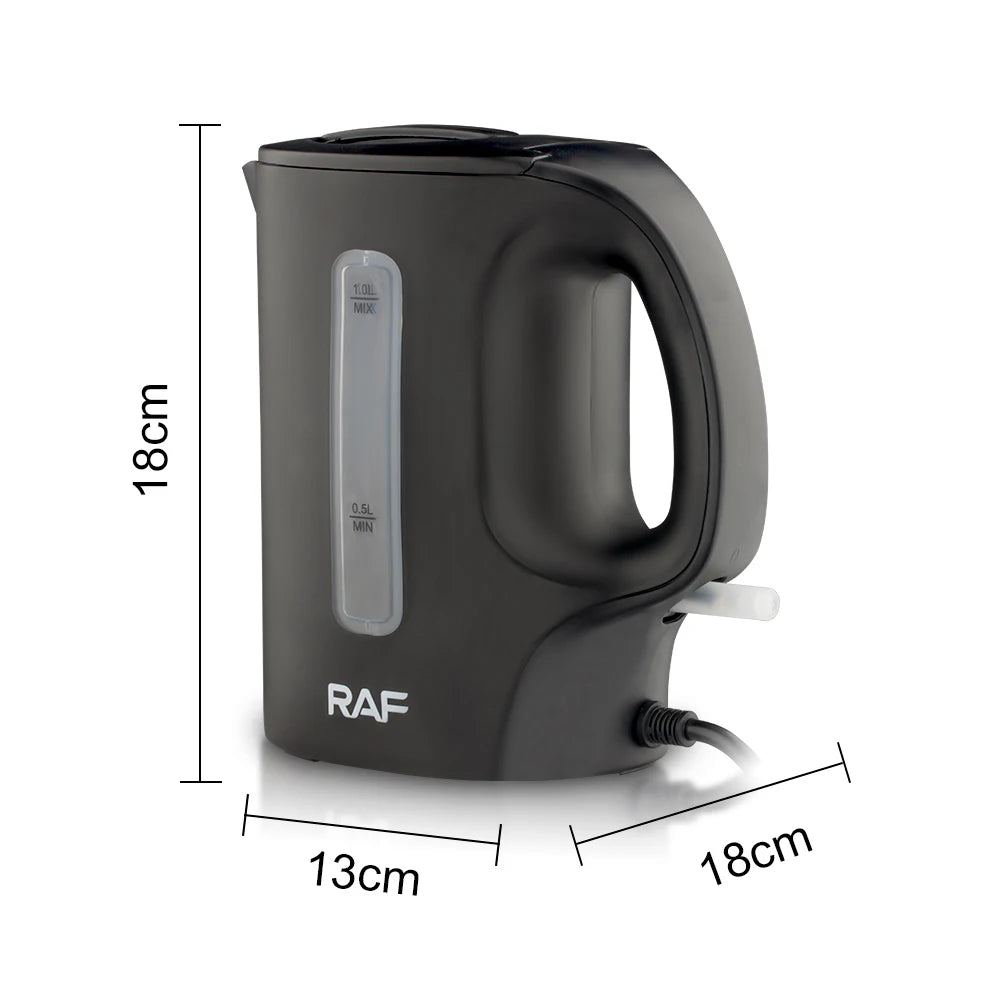 RAF 1L Electric Kettle Compact BPA-Free LED Indicator 360° Base