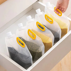 Reusable Foldable Vacuum Storage Bags for Grain Rice Dog Food - Shoplex