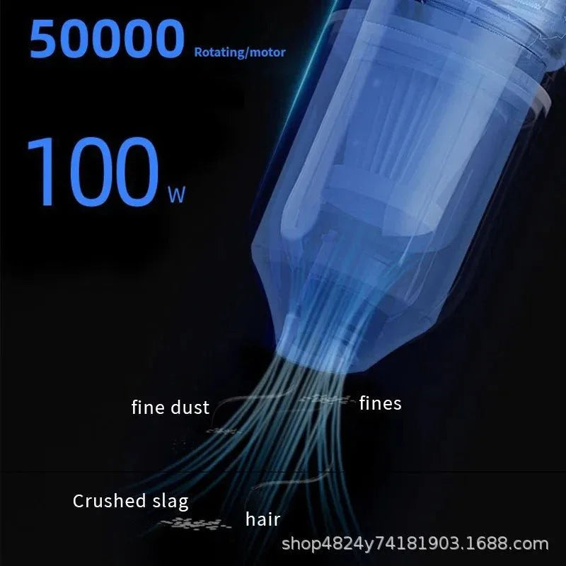 Wireless Rechargeable Wet Dry Handheld Car Vacuum Cleaner - Shoplex