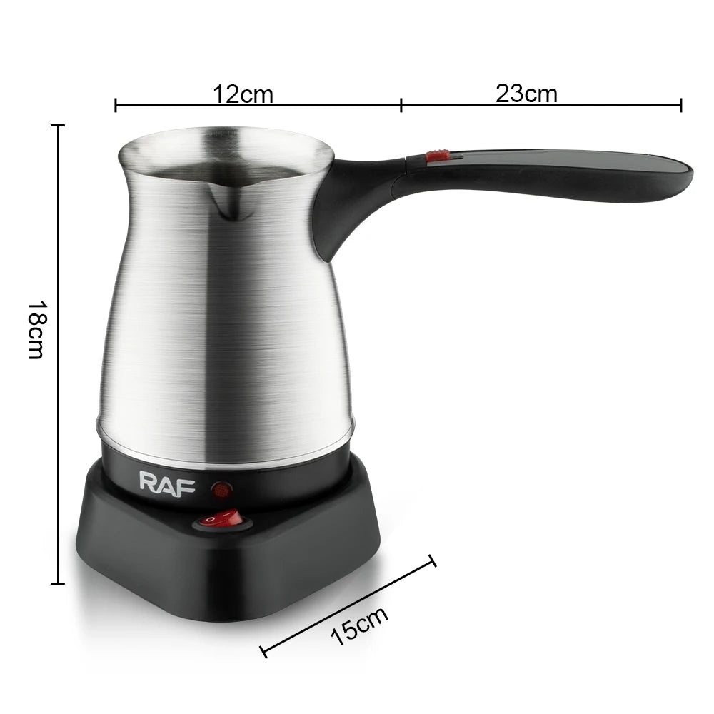 Stainless Steel Electric Coffee Pot Long Handle 500ml Turkish