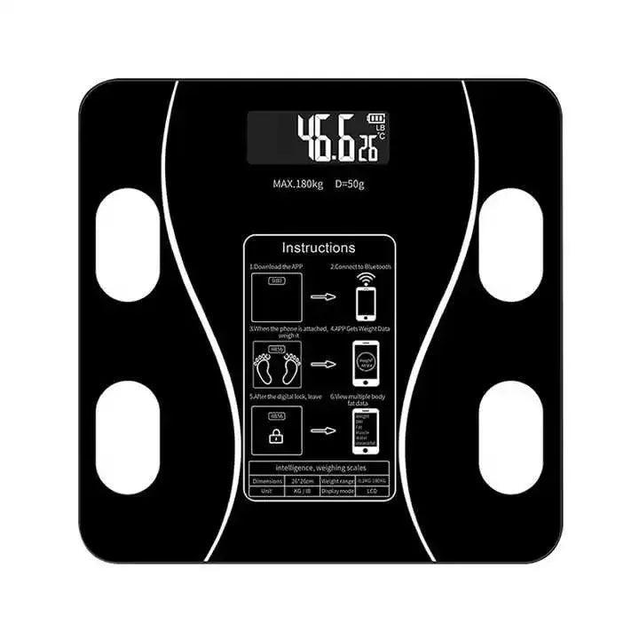 Smart Bluetooth Tempered Glass Body Fat Scale with BMI - Shoplex