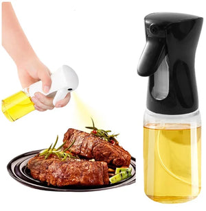 Refillable Olive Oil Spray Bottle with Bamboo Brush Accessory