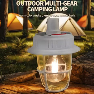 Solar Rechargeable Camping Lantern with 1200mAh Power Bank Nightlight