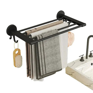 Nail - Free Wall - Mounted Bathroom Shelf Towel Slippers Rack Clip Option 45cm - Shoplex