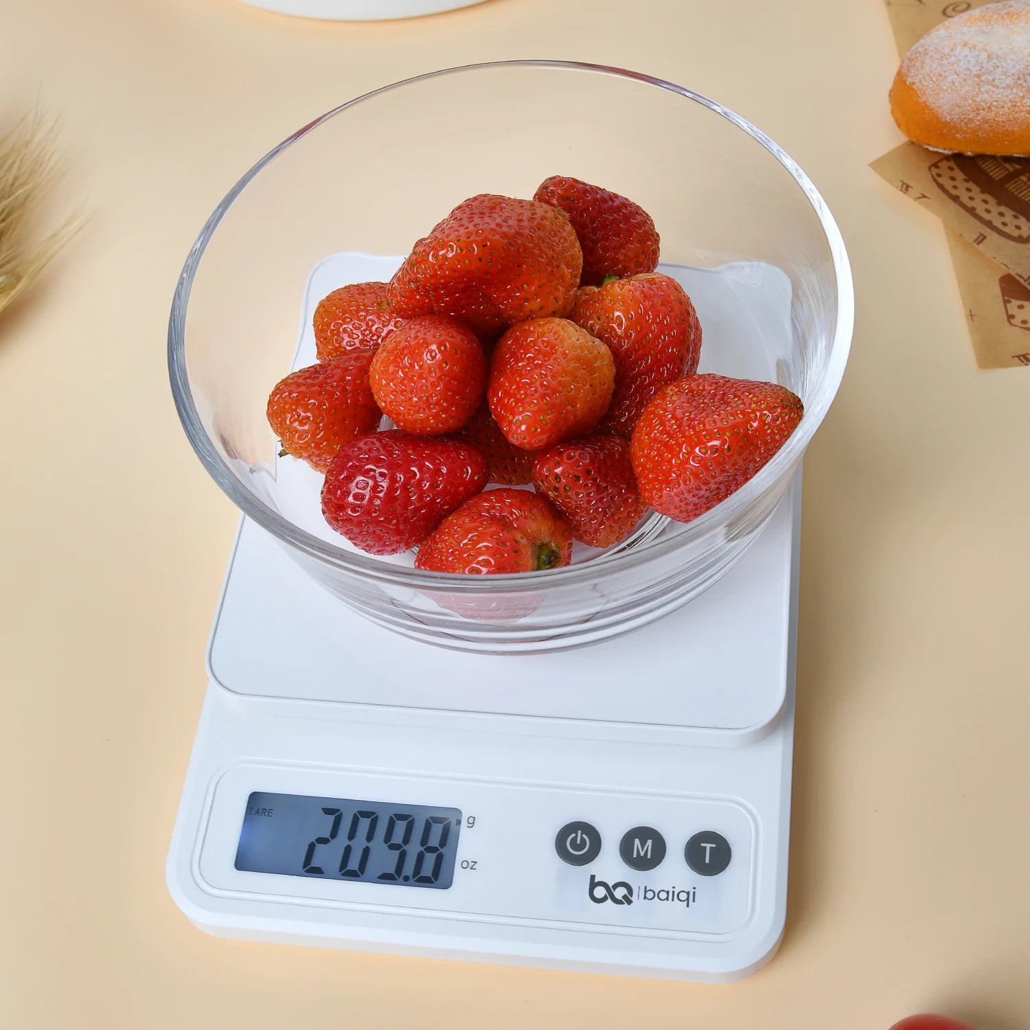 Compact Digital Kitchen Scale 5kg Accuracy 0.1g Waterproof ABS-Plastic