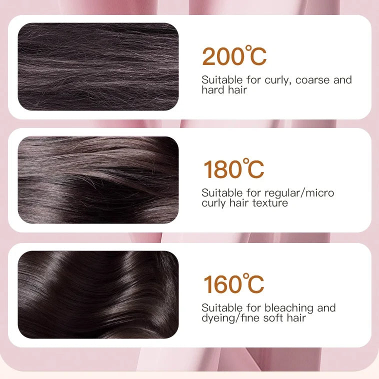 Mini Hot Comb Straightener Cordless Fast Heating Electric Hair Straightening Brush Portable Styling Tool for Home Travel