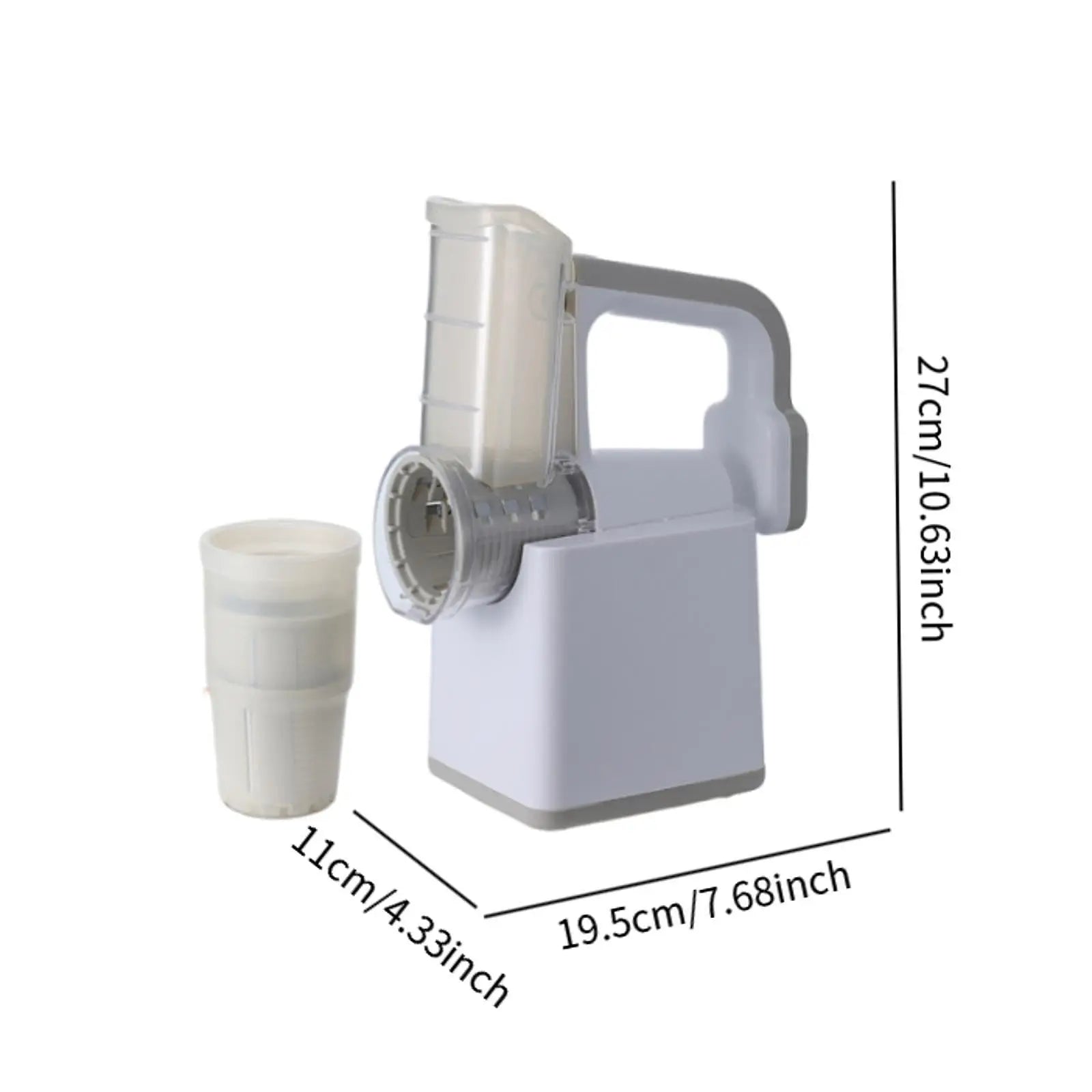 Electric Cheese Grater Portable Rotary Salad Maker Shredder - product view 5 - Shoplex