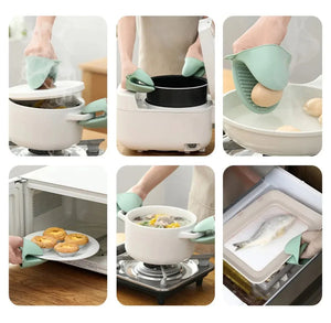Silicone Kitchen Mittens Pinch Mitts Cute Cooking Mitts Gloves - Shoplex