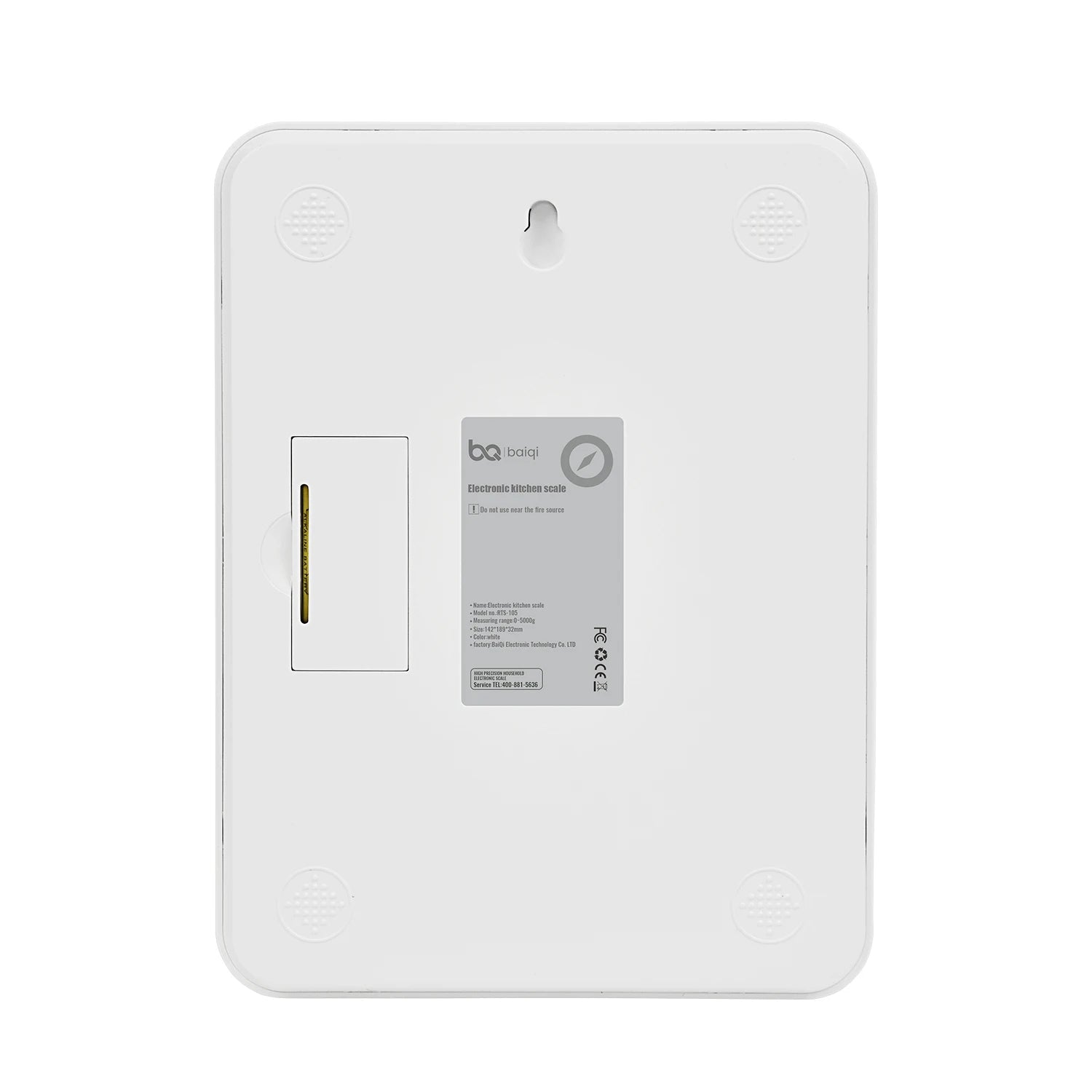 Compact Digital Kitchen Scale 5kg Accuracy 0.1g Waterproof ABS-Plastic