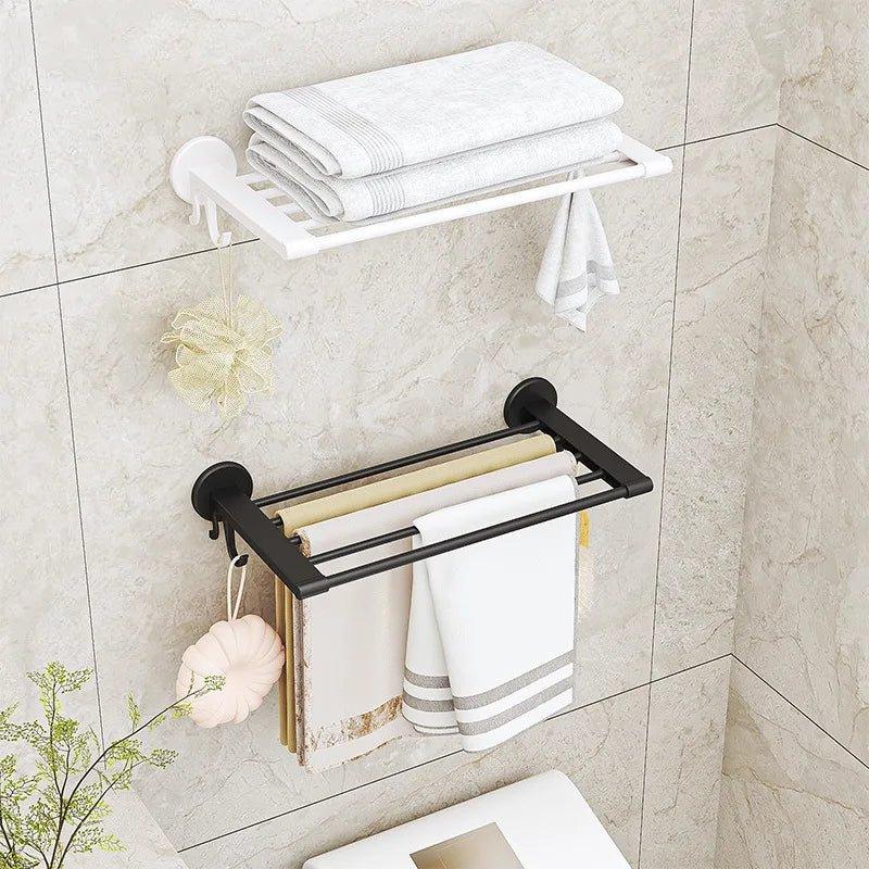 Nail - Free Wall - Mounted Bathroom Shelf Towel Slippers Rack Clip Option 45cm - Shoplex