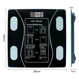 Smart Bluetooth Tempered Glass Body Fat Scale with BMI - Shoplex