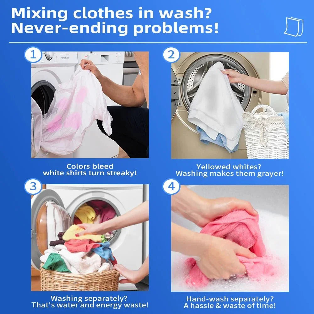 Color Grabber Laundry Sheets 11x28cm Heavy Duty Dye Absorber - Shoplex