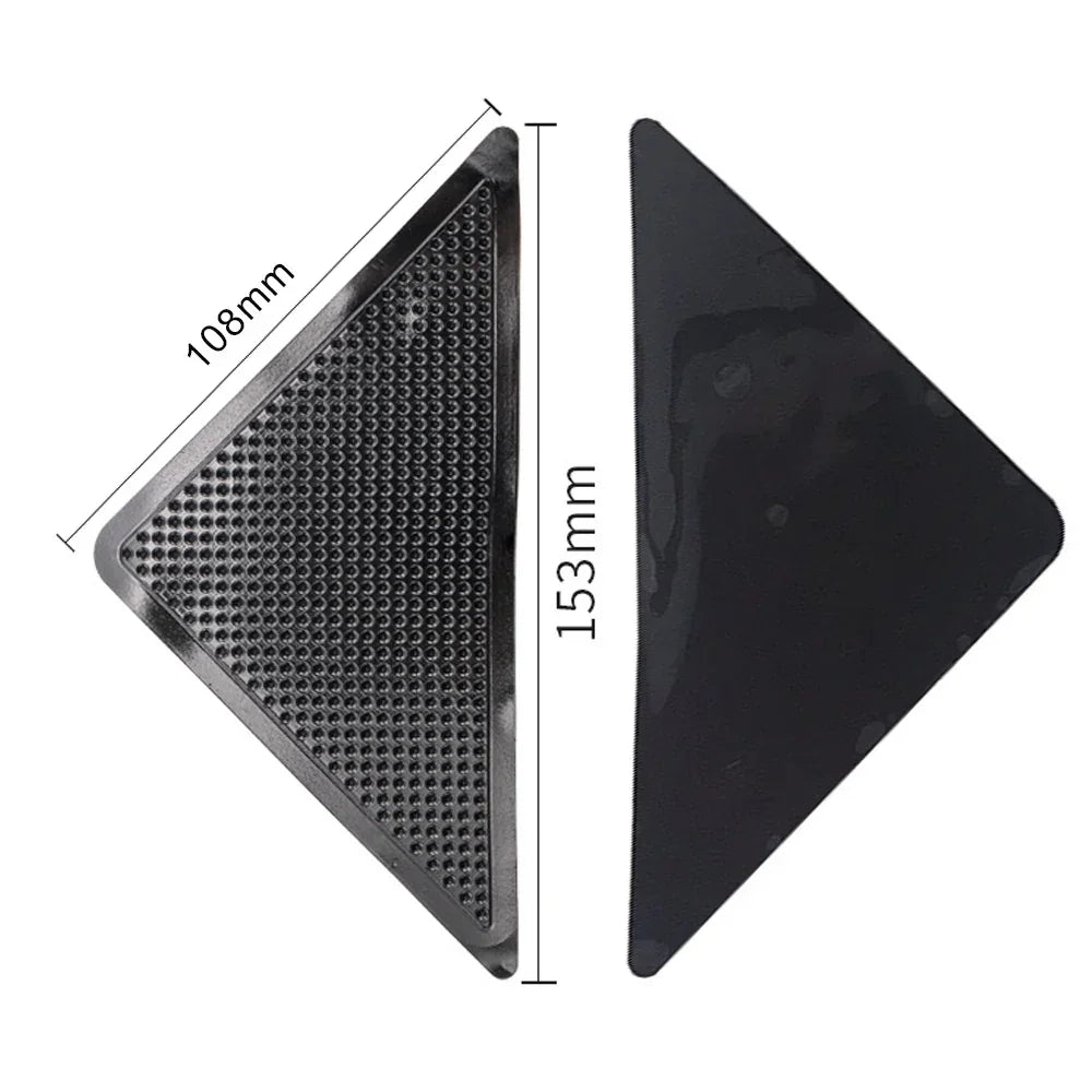 Transparent L - Shaped Reusable Silicone Rug Gripper Anti - Slip Corners Pads - Shoplex