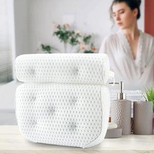 4D Mesh Bathtub Spa Pillow with 6 Strong Suction Cups - product view 6 - Shoplex
