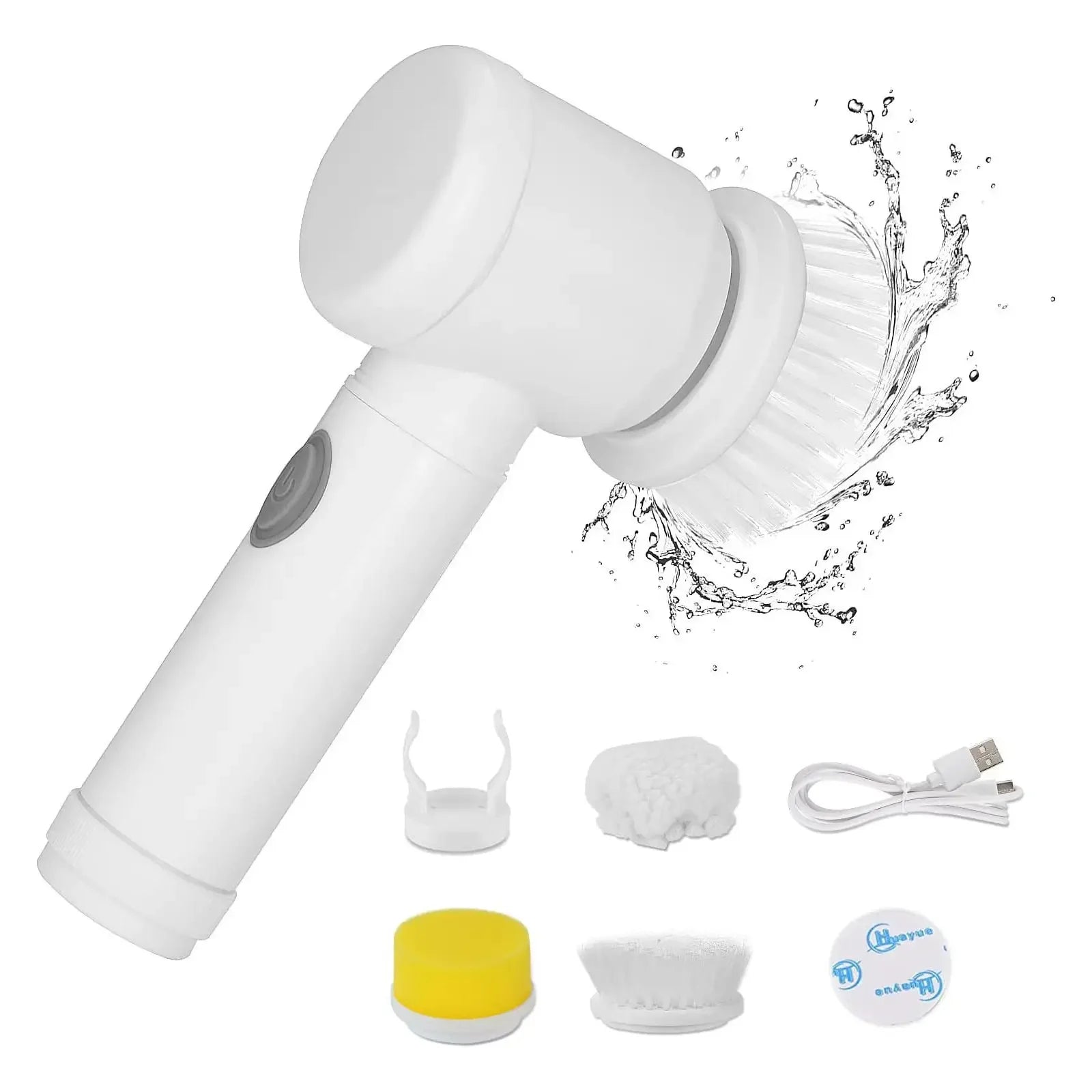 Sunshine USB Rechargeable Electric Dish Scrubber Portable Spin Brush - Shoplex