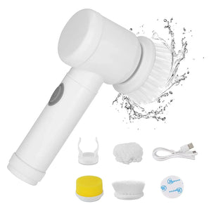 Sunshine USB Rechargeable Electric Dish Scrubber Portable Spin Brush - Shoplex