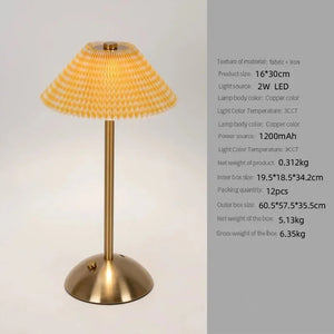 Rechargeable Touch - Control Fabric Shade LED Table Lamp Modern Dimmer - Shoplex