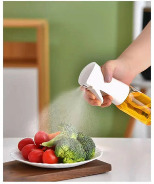 Refillable Olive Oil Spray Bottle with Bamboo Brush Accessory