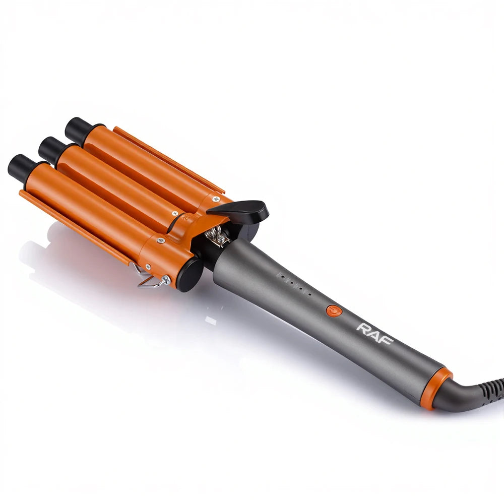 RAF 3-Barrel Curling Iron Hair Waver with LCD Temperature Display
