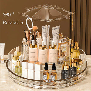 Transparent Acrylic Makeup Organizer Cosmetic Storage Dresser Shelf