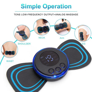 8 - Mode LCD EMS Neck and Body Pulse Massager Pad - Shoplex