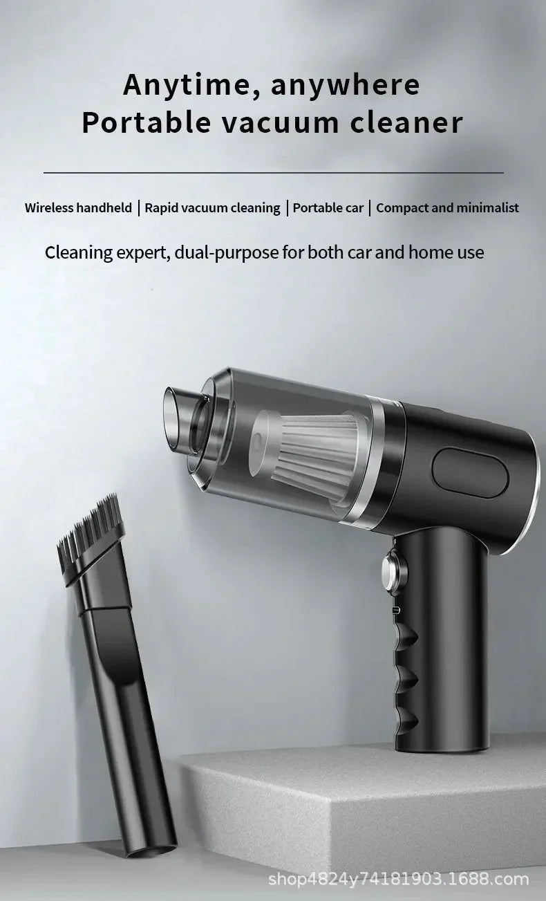 Wireless Rechargeable Wet Dry Handheld Car Vacuum Cleaner - Shoplex