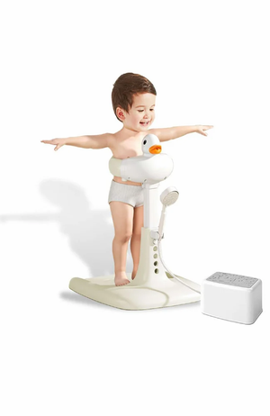Baby Shower Bath Stand with Adjustable Height Support Seat for Infants