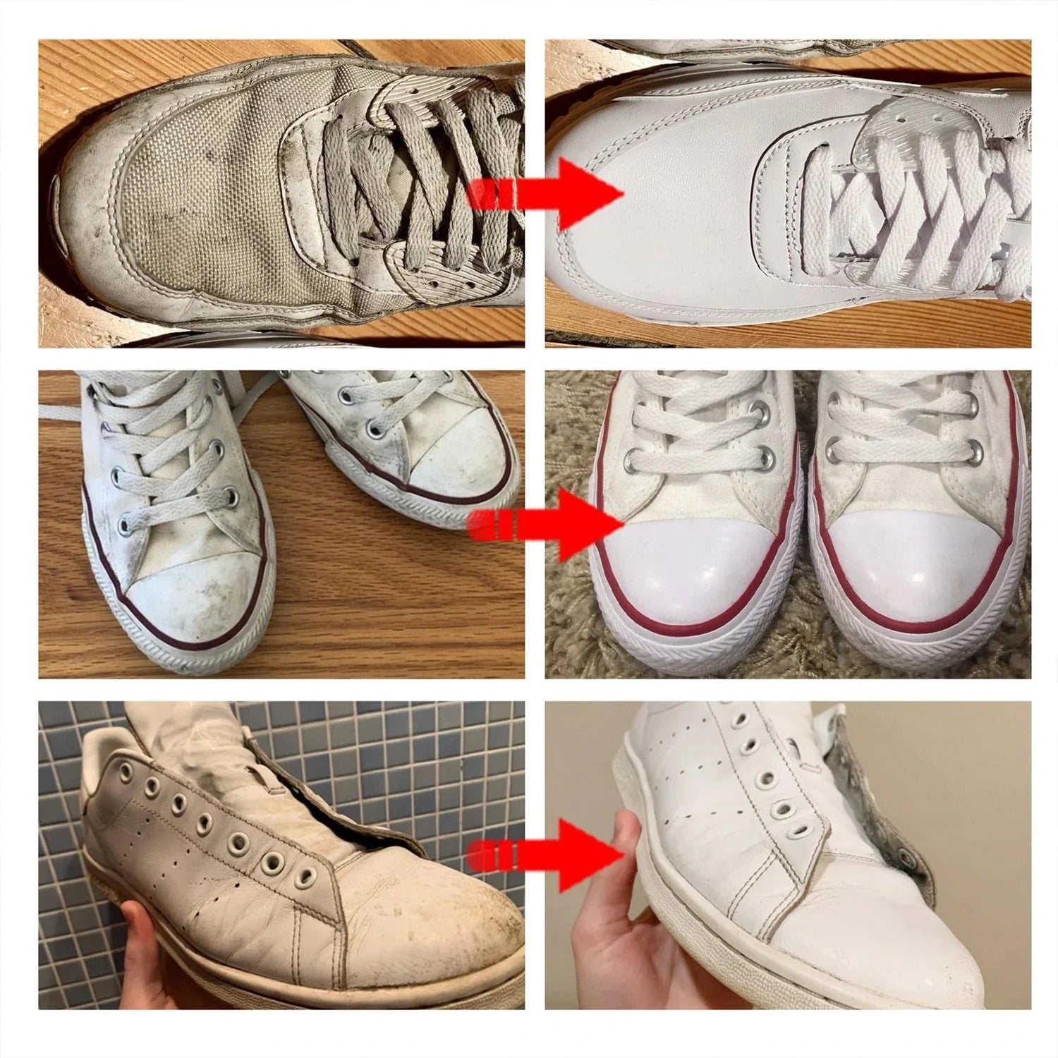 White Shoe Cleaner Cream with Sponge — No-Wash Sneaker Paste - product view 2 - Shoplex