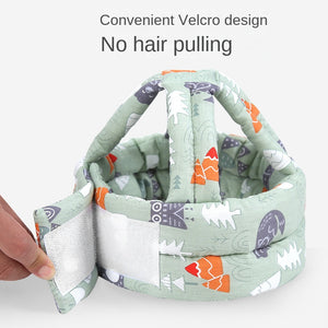 Baby Protective Helmet Hat 360° Impact Cushion Soft Cotton Gray - product view 5 - Shoplex